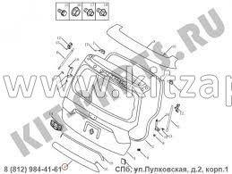 Молдинг задней двери (пятой) Geely Emgrand X7 NL4 1018058996